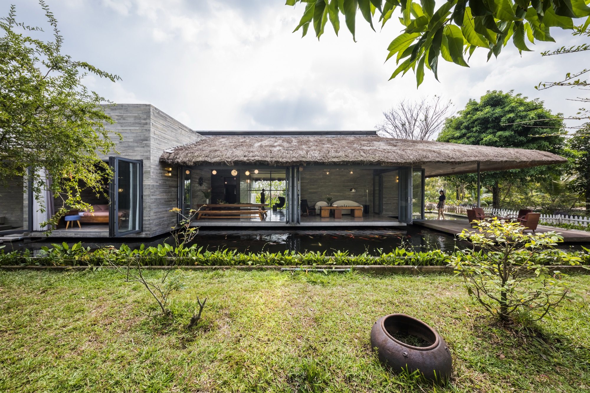 Exterior view of Am House in Can Giuoc, Vietnam