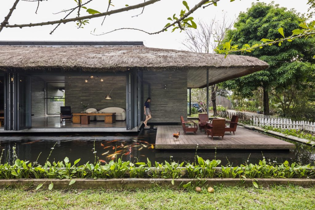 Exterior view of Am House in Can Giuoc, Vietnam