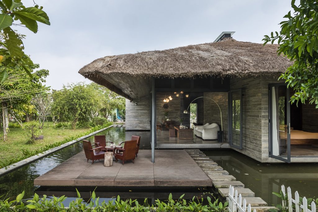 Exterior view of Am House in Can Giuoc, Vietnam