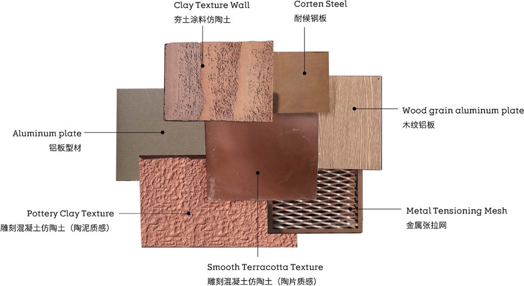 Wall finish material assembly drawing