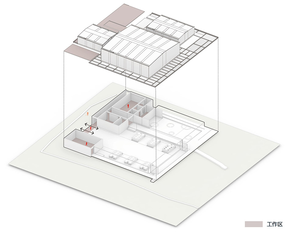 Service and storage area diagram drawing