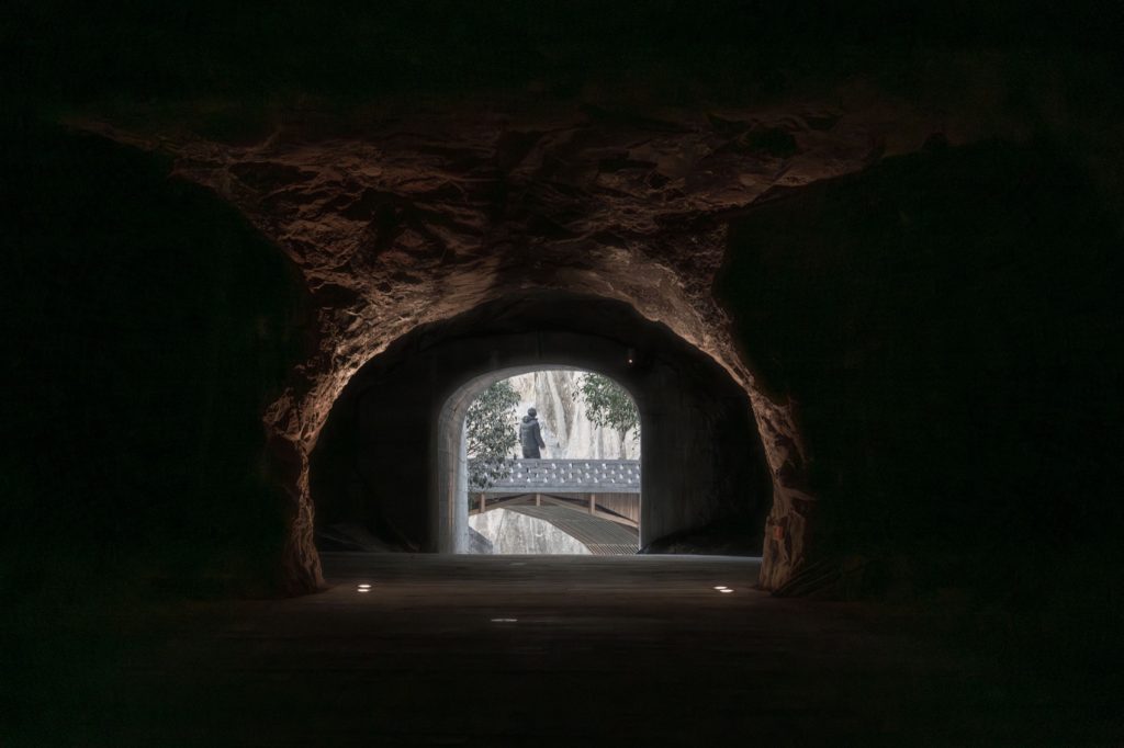Tunnel opening toward the outdoor theater