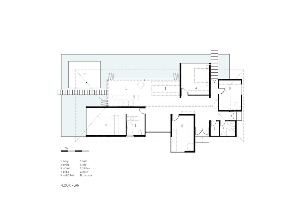 Floor plan drawing of Am House