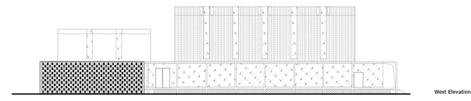West elevation drawing