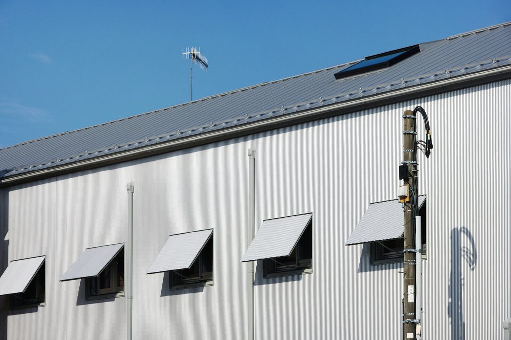 Roof and awning windows seen from above