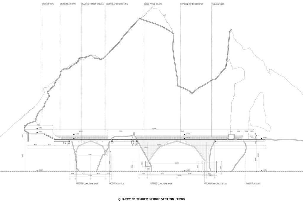 Quarry No. 1 bridge section drawing
