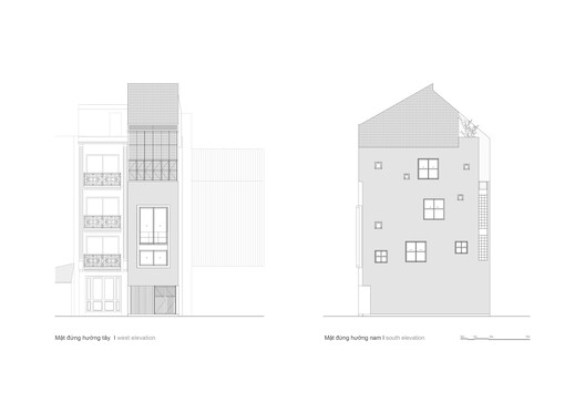 Front and side elevations drawing