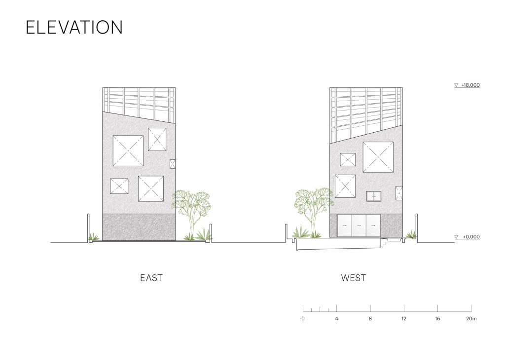100 Windows by Inrestudio, Hanoi, elevation drawing 1