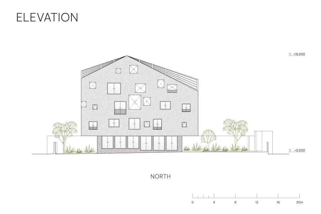 100 Windows by Inrestudio, Hanoi, elevation drawing 2