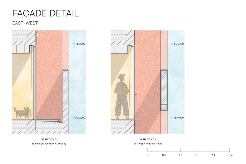 100 Windows by Inrestudio, Hanoi, facade drawing 1