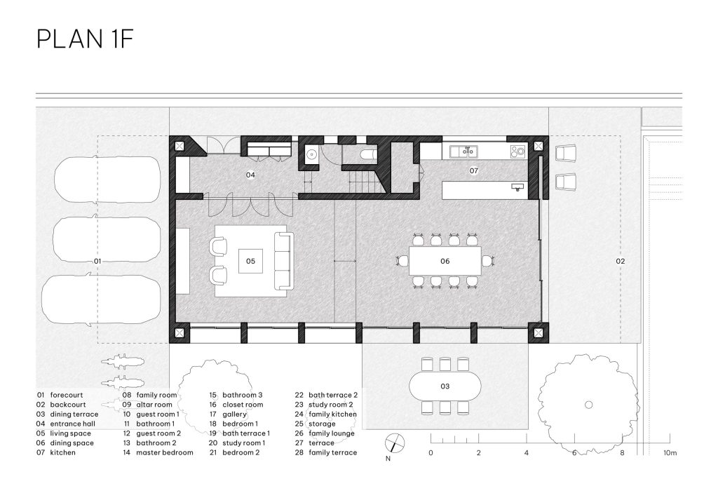 100 Windows by Inrestudio, Hanoi, first floor plan drawing