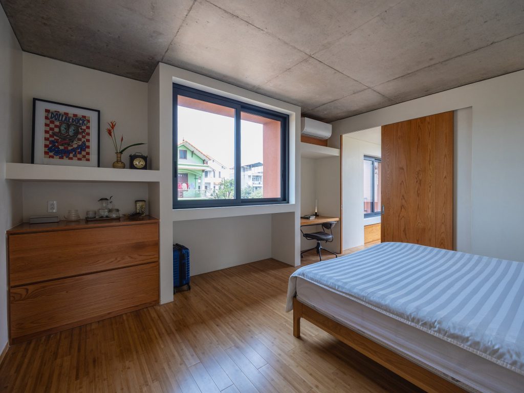 100 Windows by Inrestudio, Hanoi, bedroom on the second floor