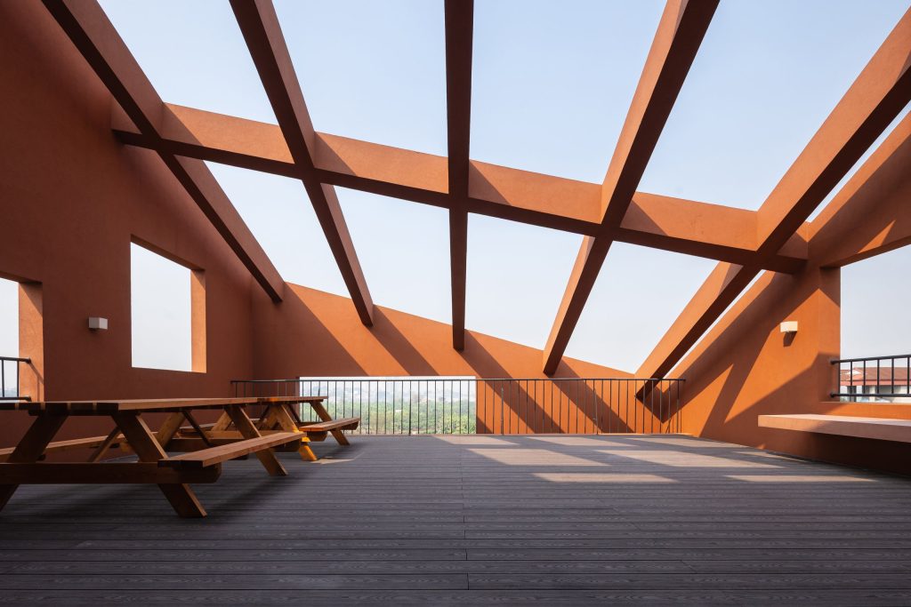 100 Windows by Inrestudio, Hanoi, terrace on the fourth floor