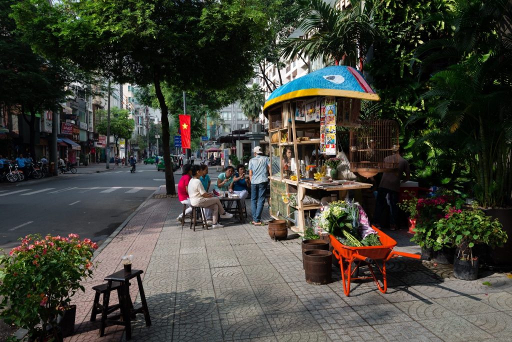 Good Morning Saigon cart assembled from reused materials