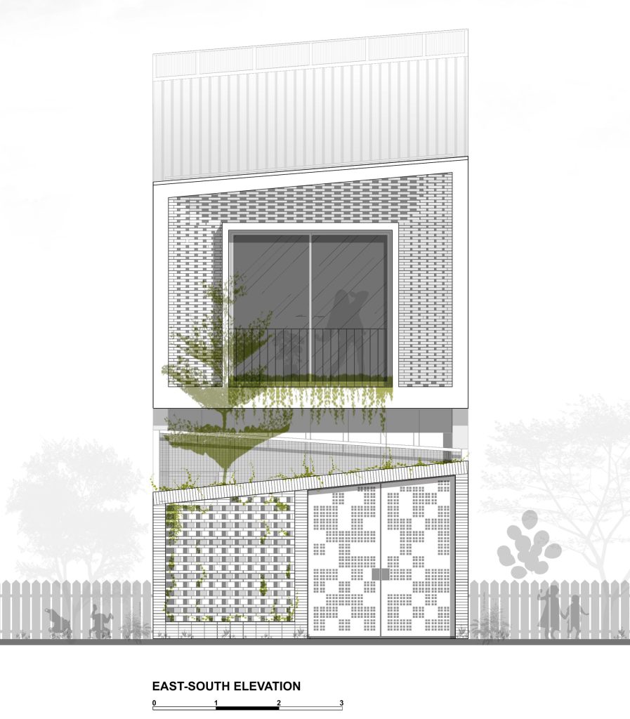 Southeast elevation drawing