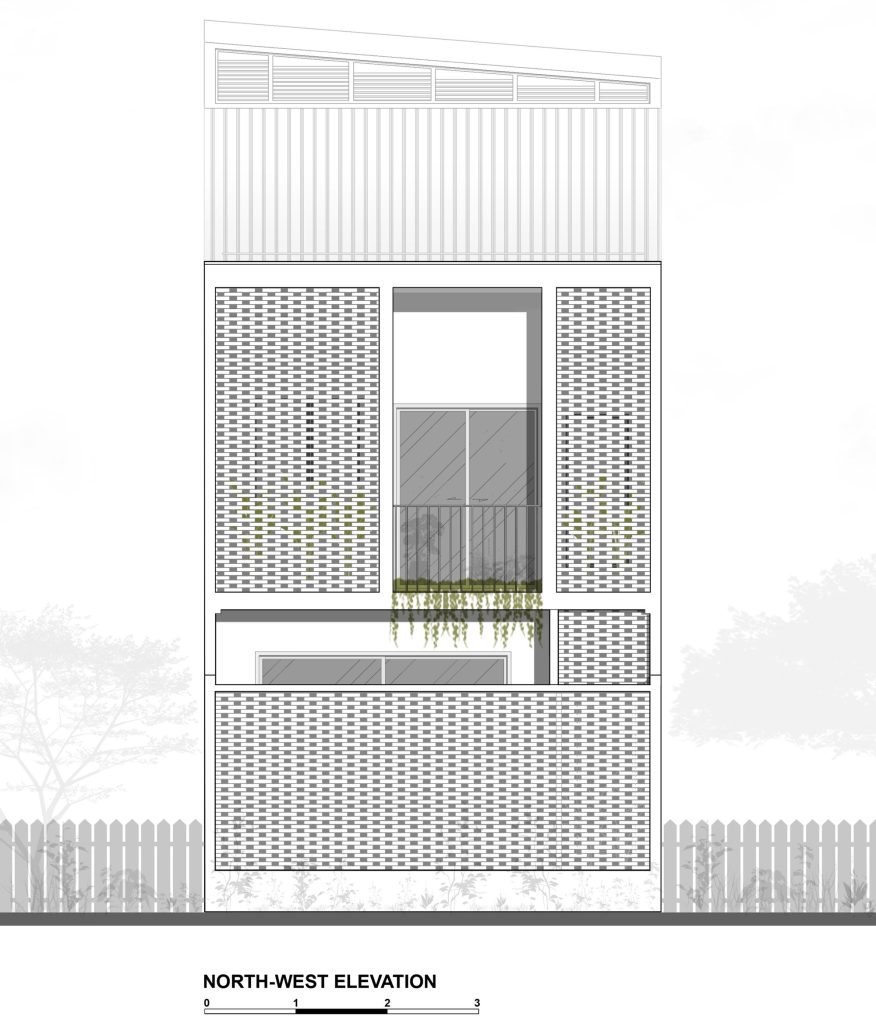 Northwest elevation drawing