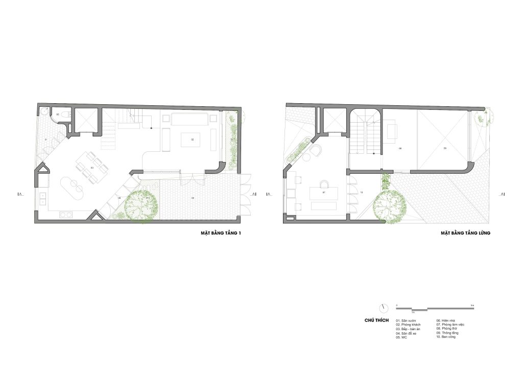 CUNCOI House architectural drawing — 01.NHÀ CUNCOI- TẦNG 1,LỬNG