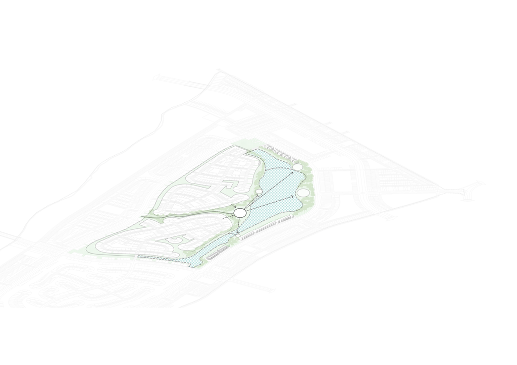 Diagram of the site within the Eco Retreat masterplan