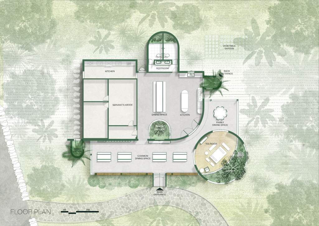 Design drawing for Dong Trieu Retreat by NAQI & Partners: FLOOR PLAN