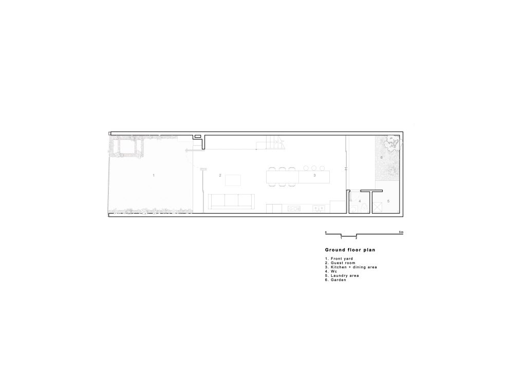 HK’S HOUSE by TRẦN TRUNG Architects, ground floor plan