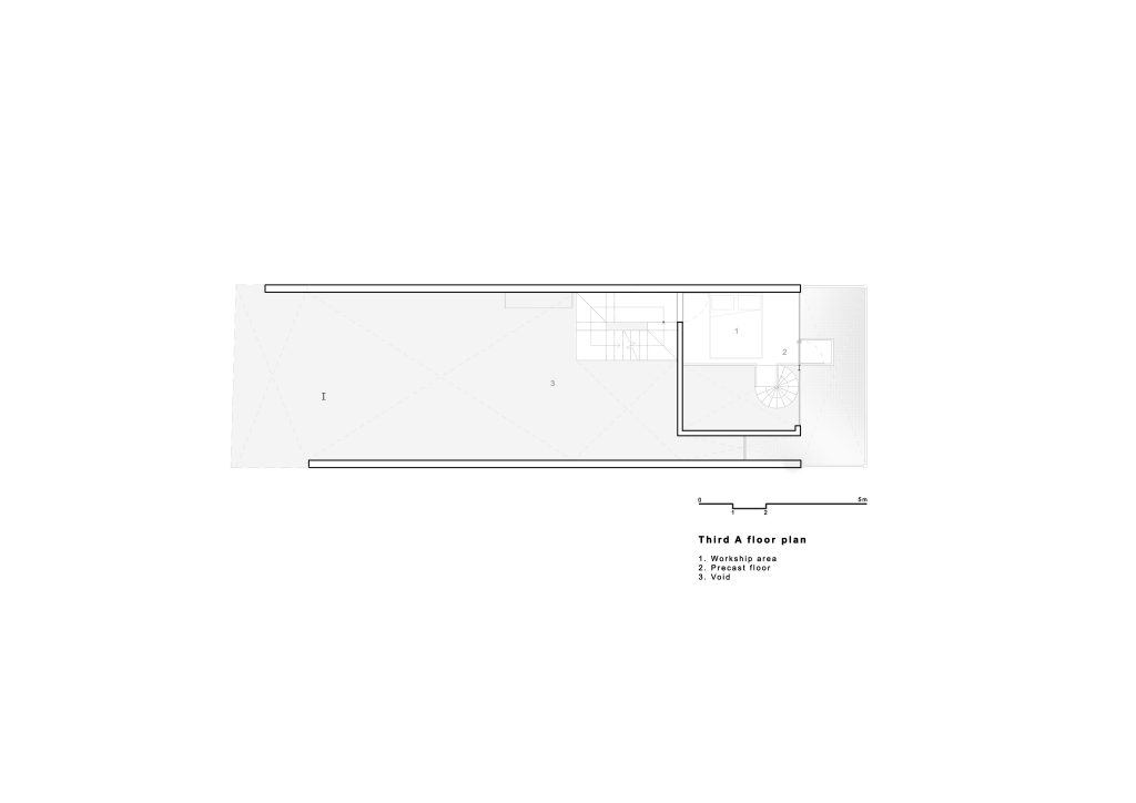HK’S HOUSE by TRẦN TRUNG Architects, third a floor plan