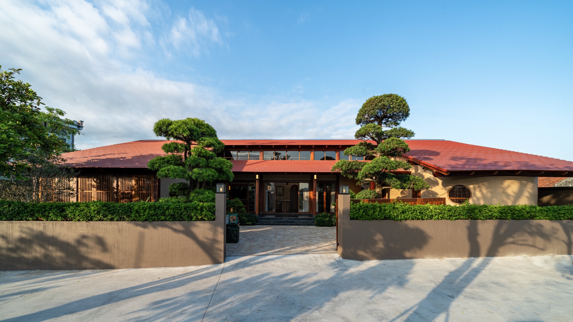 Front view of U House and its courtyard entrance