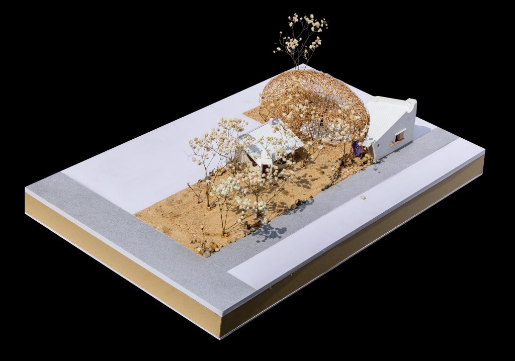Model of the plot on a dark ground