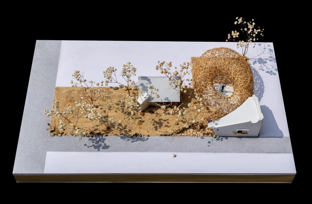 Model with the house and the nest