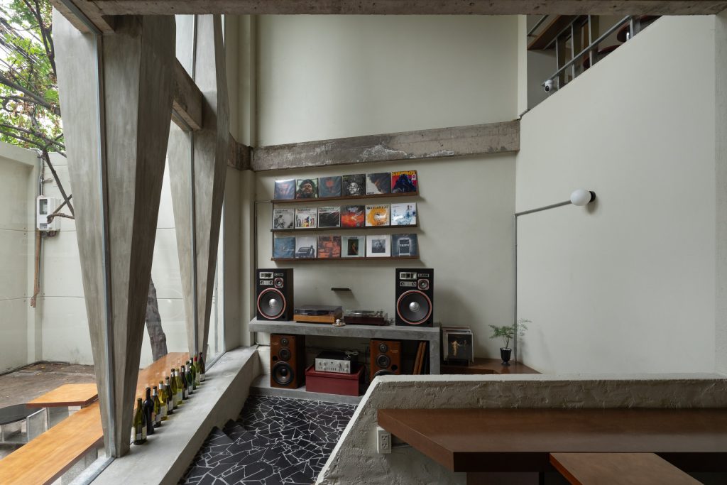 Day1 Cafe by oh.hi studio, upper-level edge overlooking the void