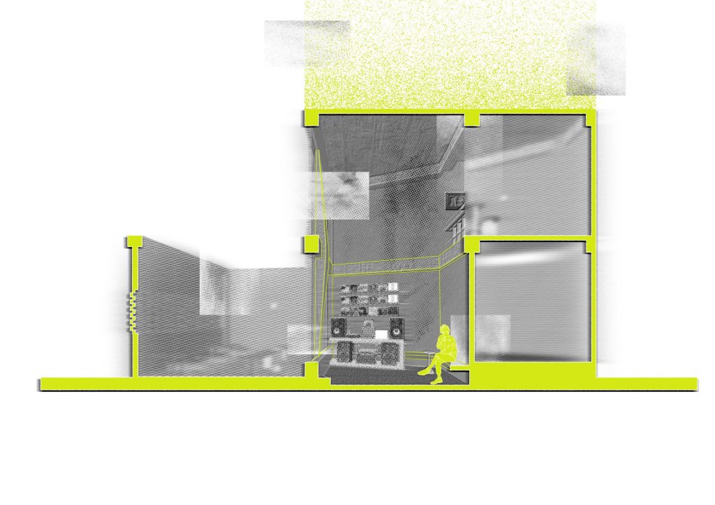 Day1 Cafe by oh.hi studio, concept section diagram