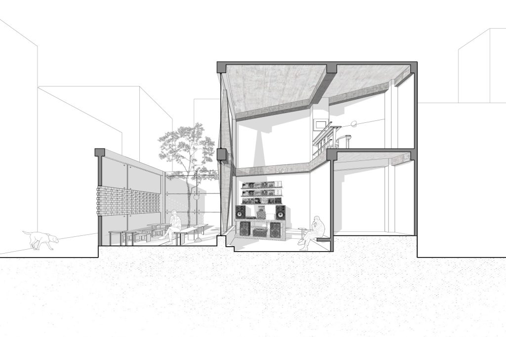 Day1 Cafe by oh.hi studio, section diagram