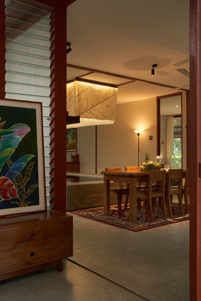 Garden House by aha.studio.arc, Go Quao, An Giang, entrance with the living space beyond