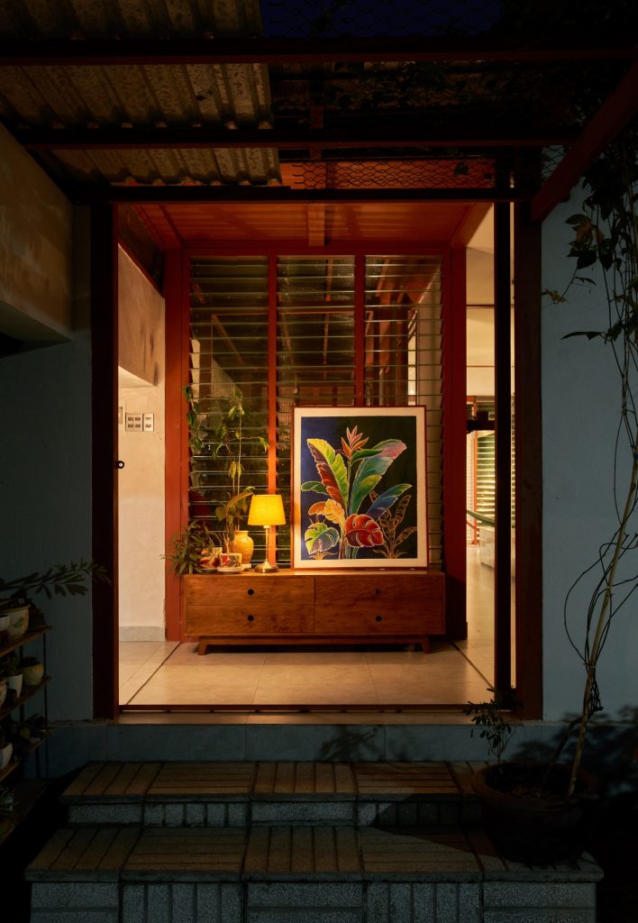 Garden House by aha.studio.arc, Go Quao, An Giang, threshold into the house