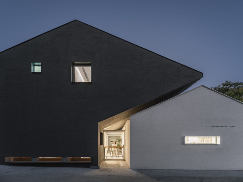 The dark volume lit at dusk