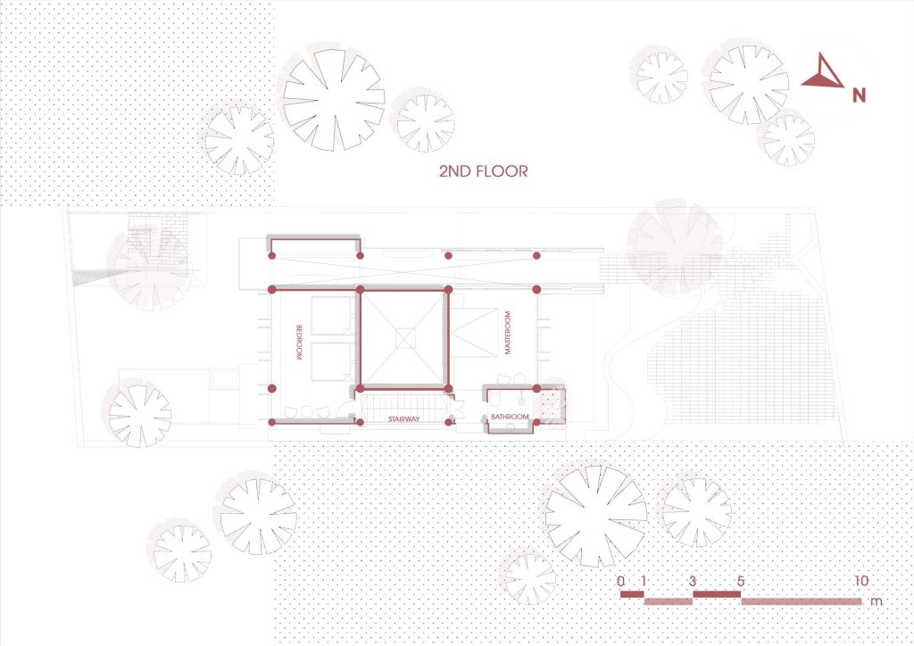 Upper floor plan drawing