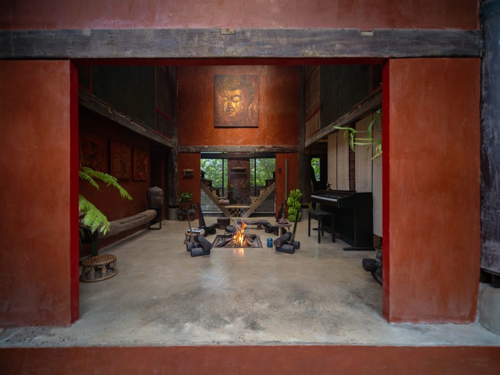 Living room open to the garden