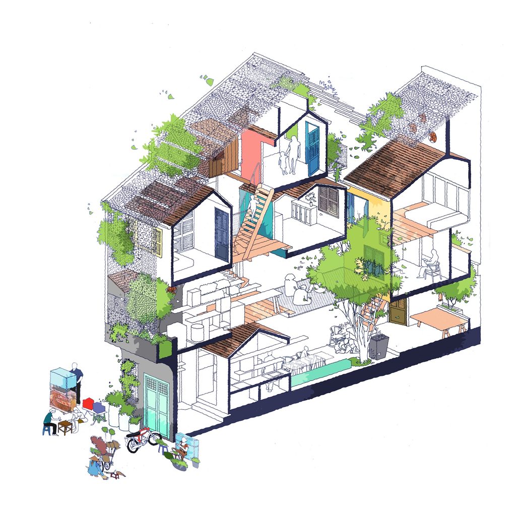 Perspective drawing of Saigon House