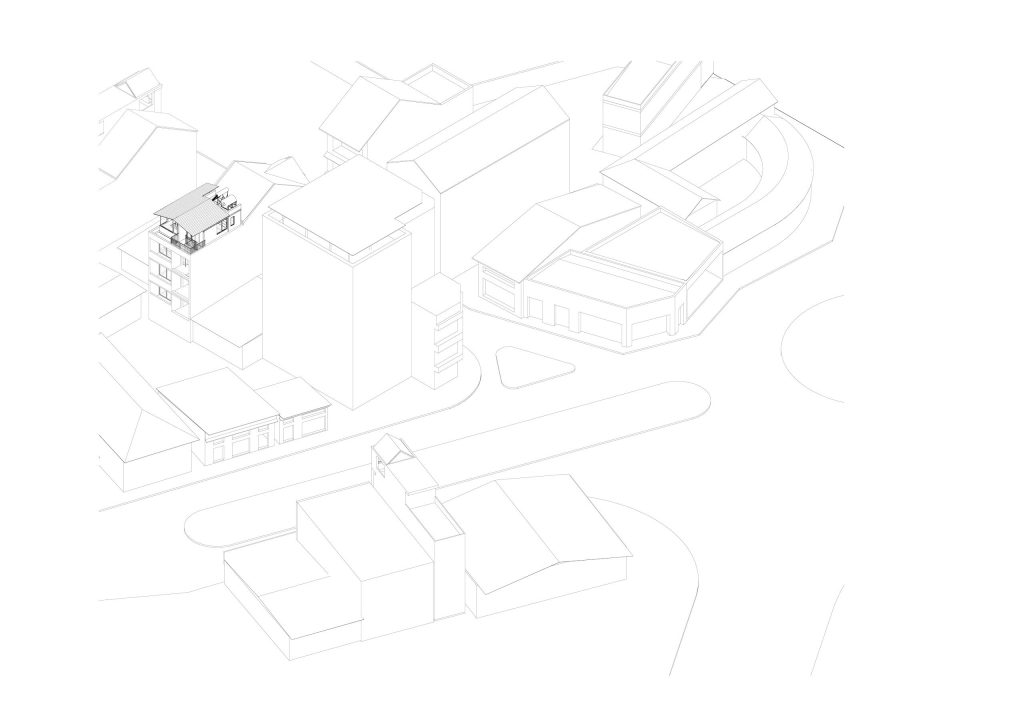 Room Above by scale50, Ho Chi Minh City, axonometric drawing in context