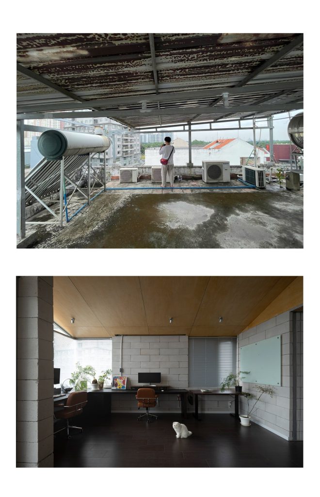 Room Above by scale50, Ho Chi Minh City, the rooftop before and after