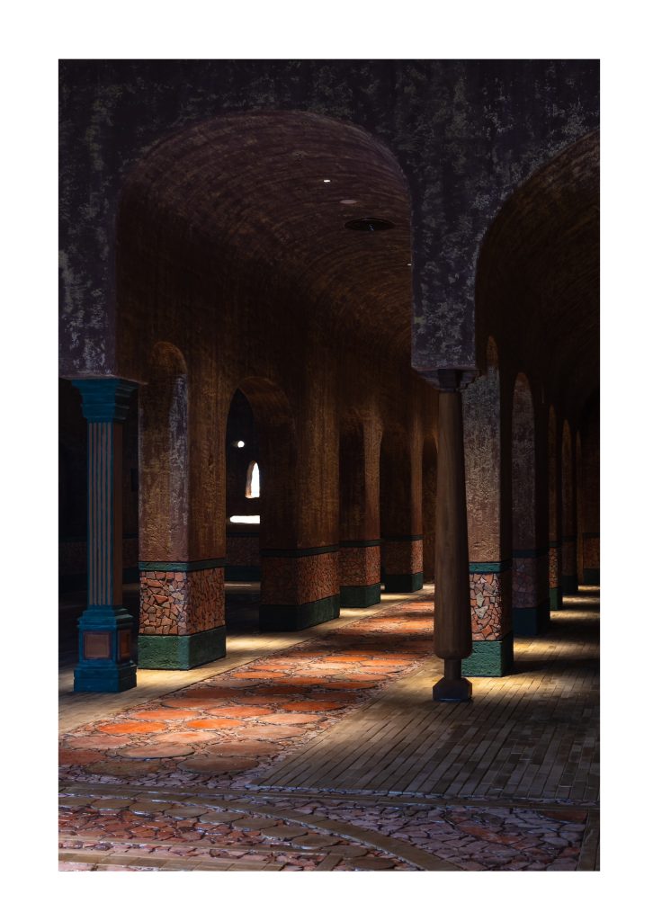 Columns and arches in low light