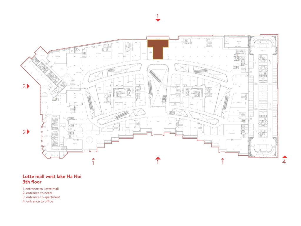Location plan within the mall