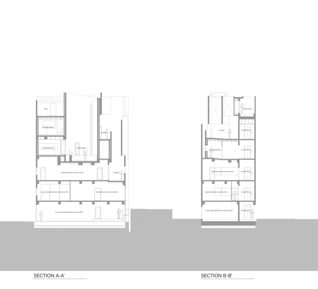 Sections A-A and B-B drawing