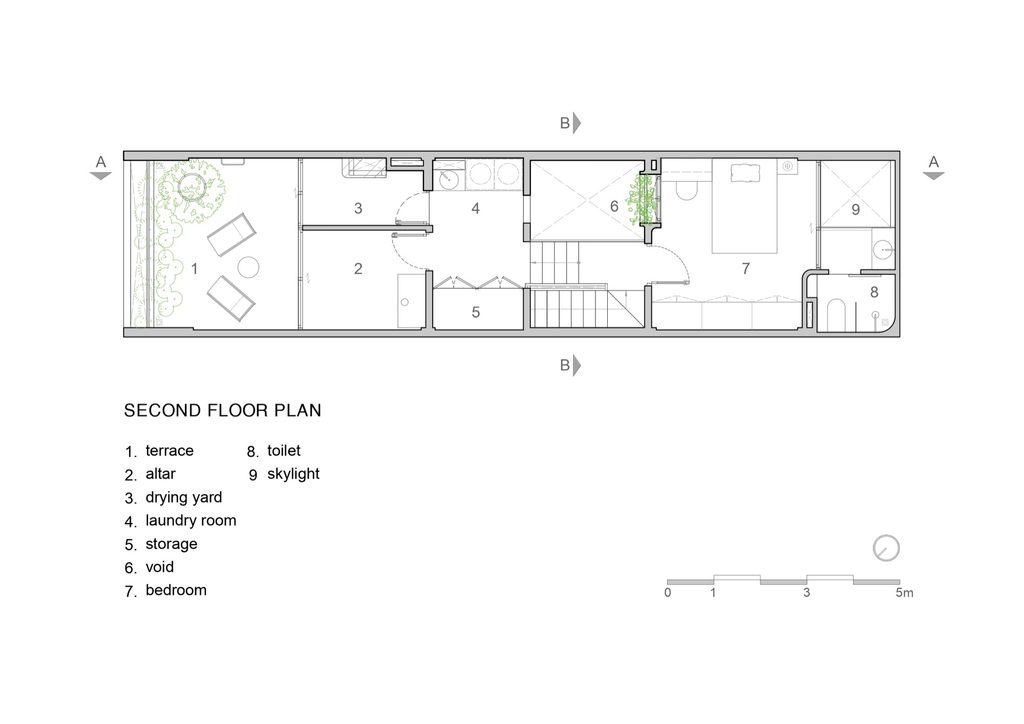 Second floor plan drawing