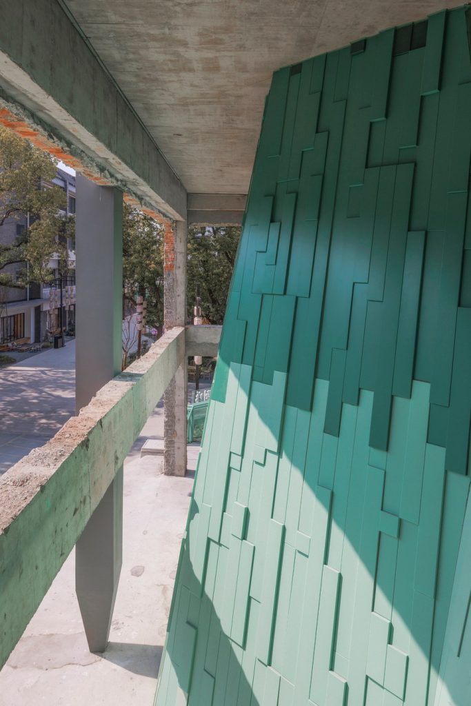 Covered threshold beneath the eaves