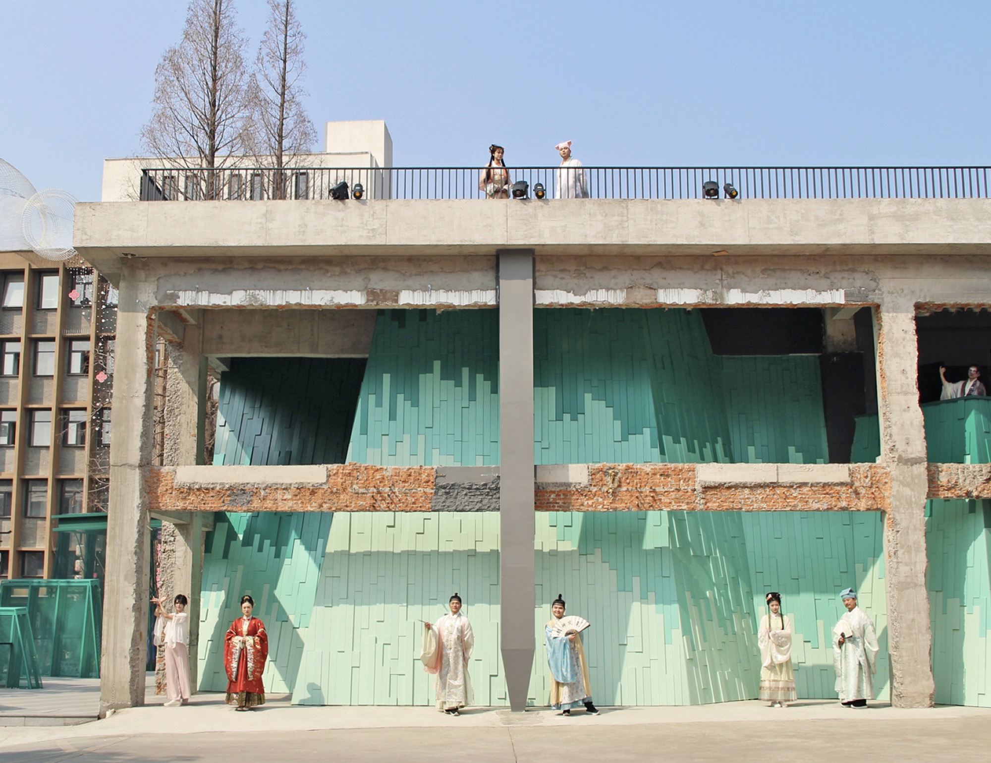 Verdant Ridges by Wutopia Lab transforms a former silk factory into a theatrical mountain in Suzhou