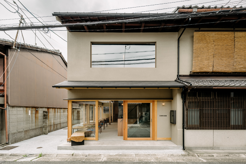 Interior of KYOTO WAND in Kyoto with existing timber structure and contemporary interventions