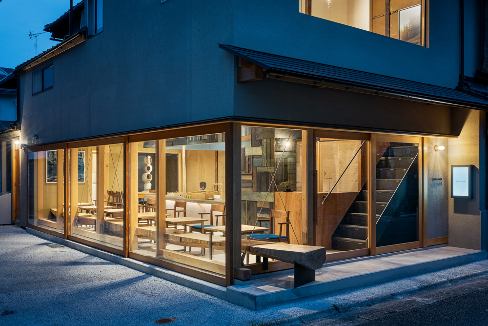 Detail at KYOTO WAND showing handcrafted finishes within the restored machiya