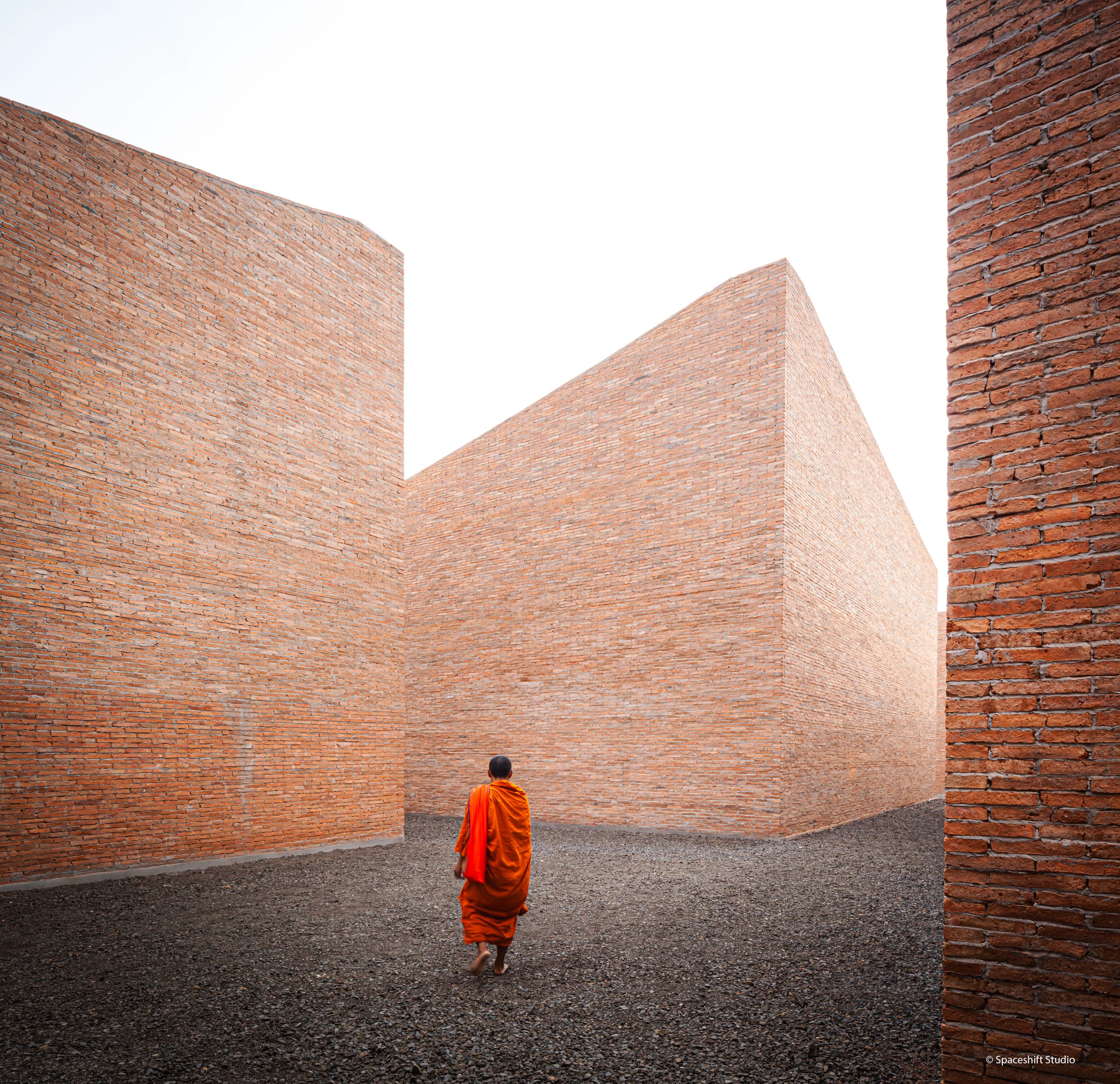 Courtyard and brick walls at Elephant Museum