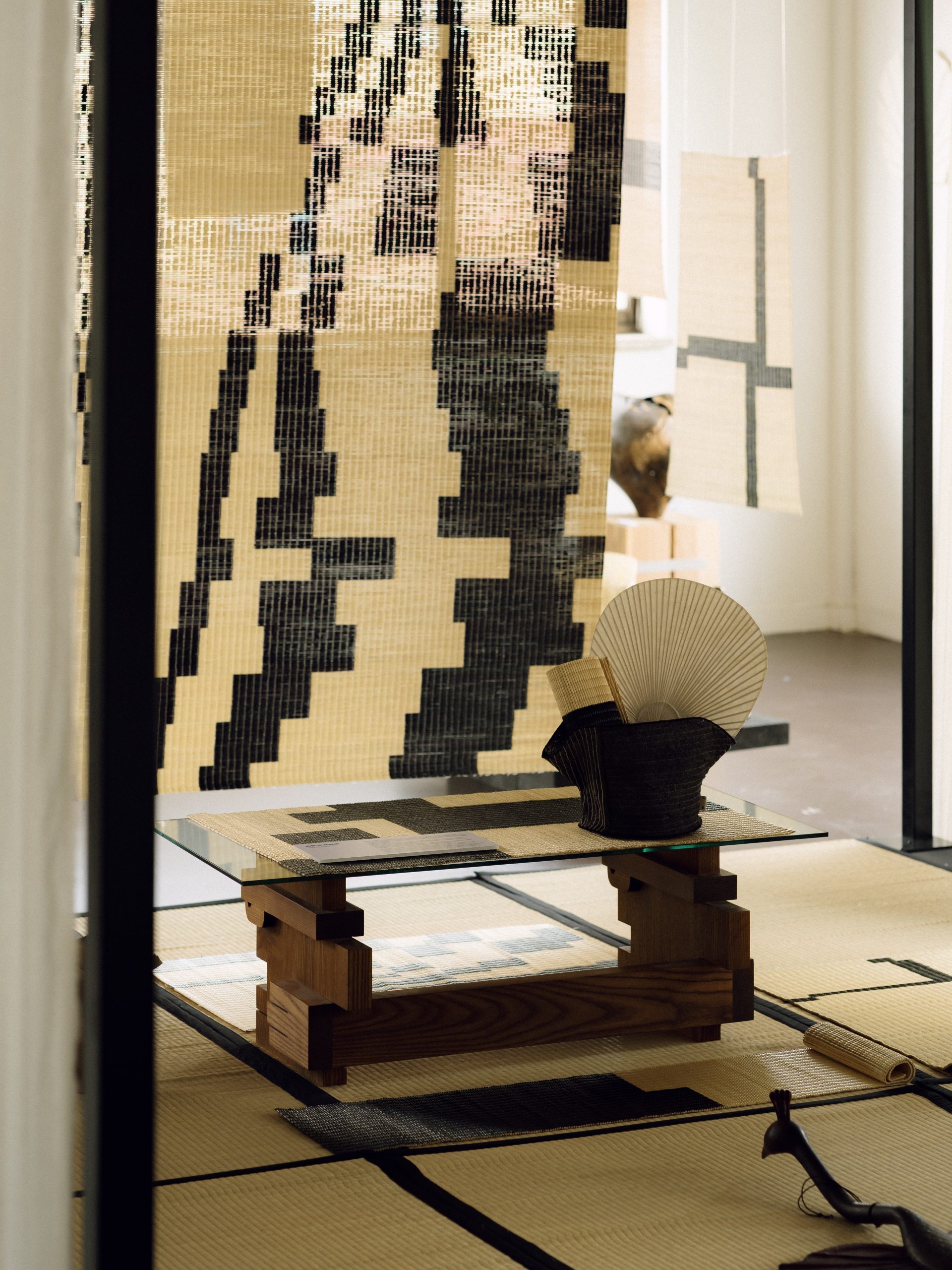 Traditional Korean woven rush mats in RE:WEAVE / LEGACY