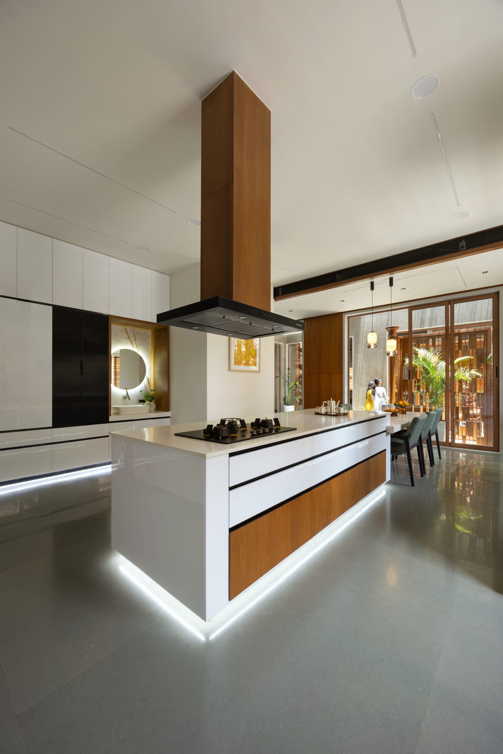 Natural light inside Tathasthu residence by Pomegranate Designs
